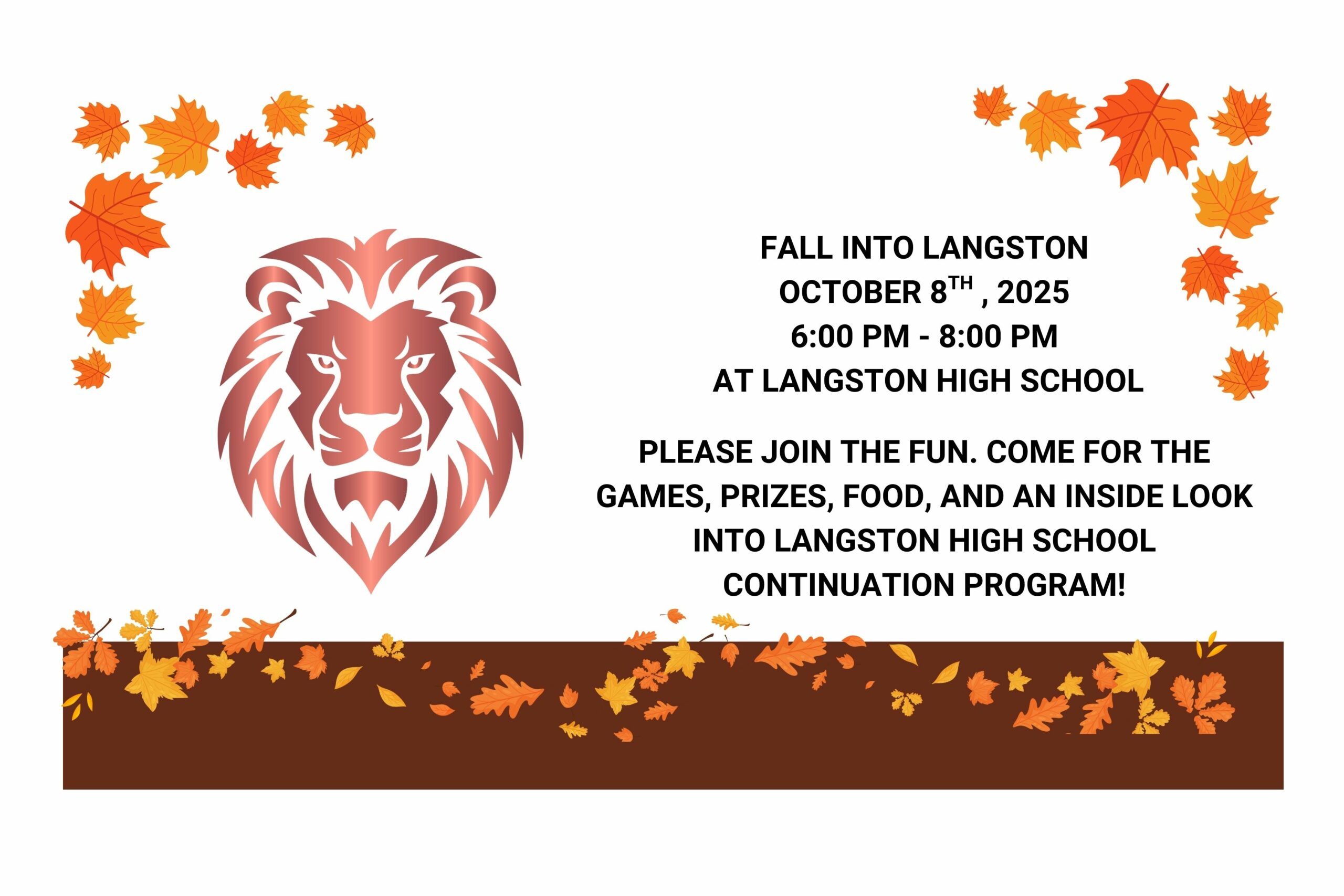 Banner Fall into Langston Flyer